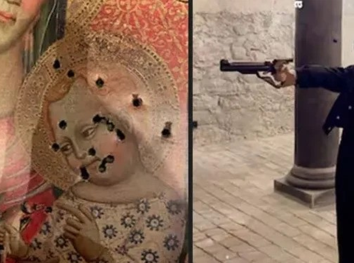 Ζήτησε συγνώμη η πολιτικός που διασκέδαζε πυροβολώντας την εικόνα της Παναγίας και του Χριστού!